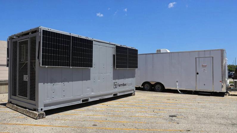 Technicians prepare the Divergent Deployable Wastewater Treatment Facility, designed to turn crew wastewater into useful resources, for transport at NASA’s Kennedy Space Center in Florida on Tuesday, April 21, 2026.