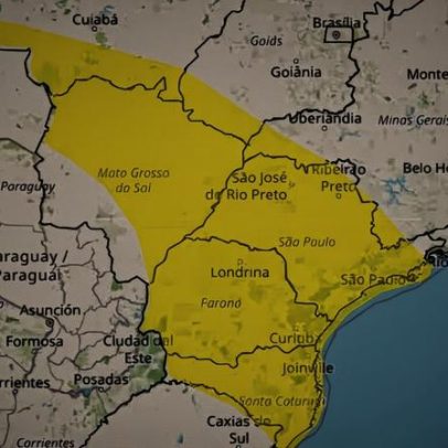 Frio e temporais em sete estados e geada de 3°C no Sul