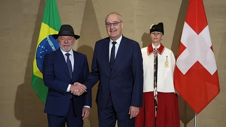 Lula se reúne com o presidente suíço antes da cúpula do G7