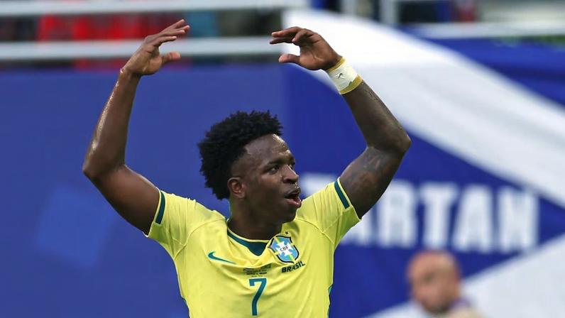 Vini Jr. foi o jogador mais jovem da história a marcar em duas finais de Champions League, em 2022 e 2024