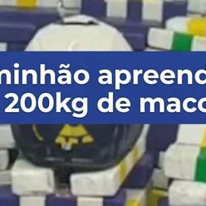 Caminhão apreendido com 200 kg de maconha em operação policial