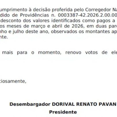 Corregedoria cobra devolução de pendurais de R$1 milhão por 91 magistrados do MS