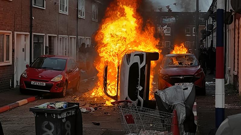 Manifestantes anti-imigração incendeiam carros em Belfast