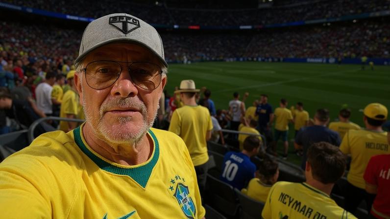 Massis durante jogo do Brasil (Foto: Reprodução/ Instagram)