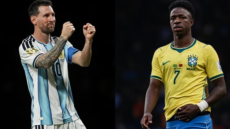 Messi e Vini Jr são os destaques de Argentina e Brasil na Copa
