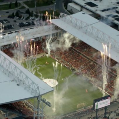 Visão sobre o BMO Field, estádio da Copa em Toronto