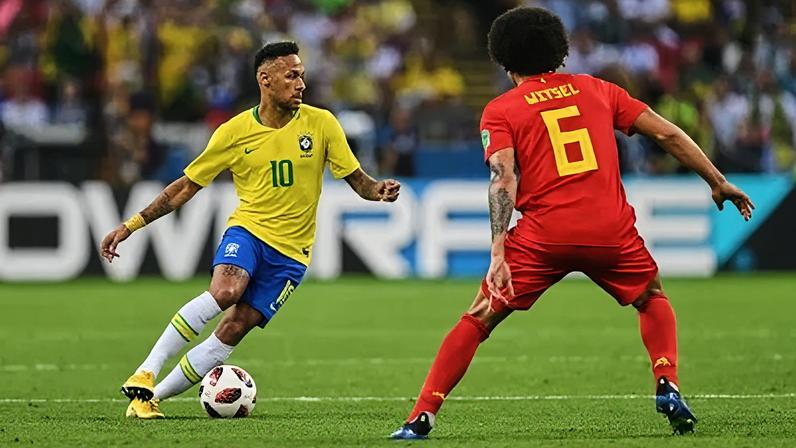 Neymar na derrota do Brasil na Copa do Mundo de 2018 contra a Bélgica