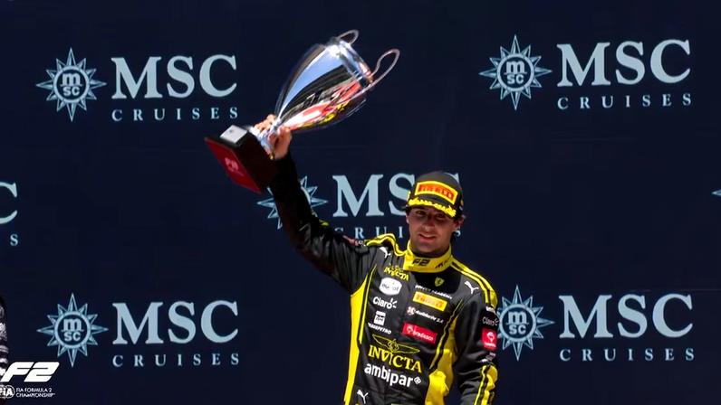 Rafael Câmara conquista primeira vitória na Fórmula 2 ao levar corrida principal de Barcelona
