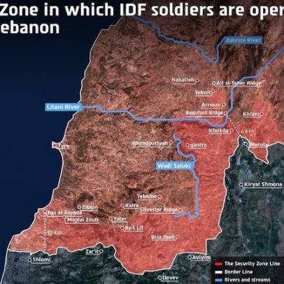 Israel manterá operações no Líbano e divulga mapa da área ocupada