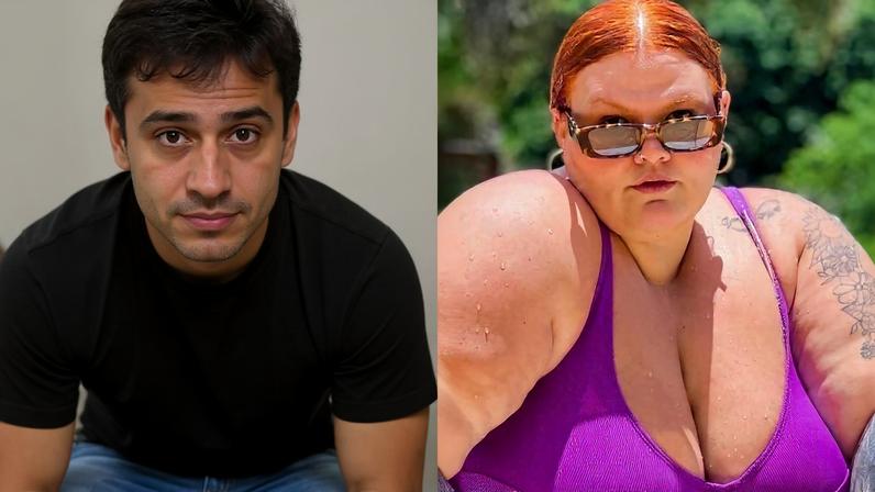 Montagem colorida de Nikolas Ferreira e Thais Carla - Metrópoles