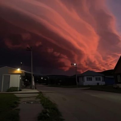 Nuvem vermelha surge na Rússia após tempestade, vídeo mostra