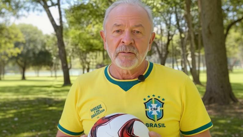 O presidente da República, Luiz Inácio Lula da Silva em vídeo gravado ao técnico da seleção brasileira, Carlo Ancelotti