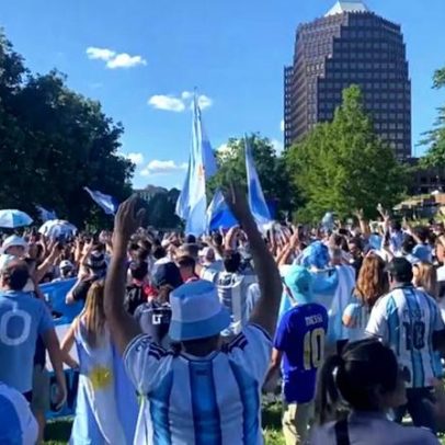 Torcida argentina ocupa Kansas City antes da estreia na Copa