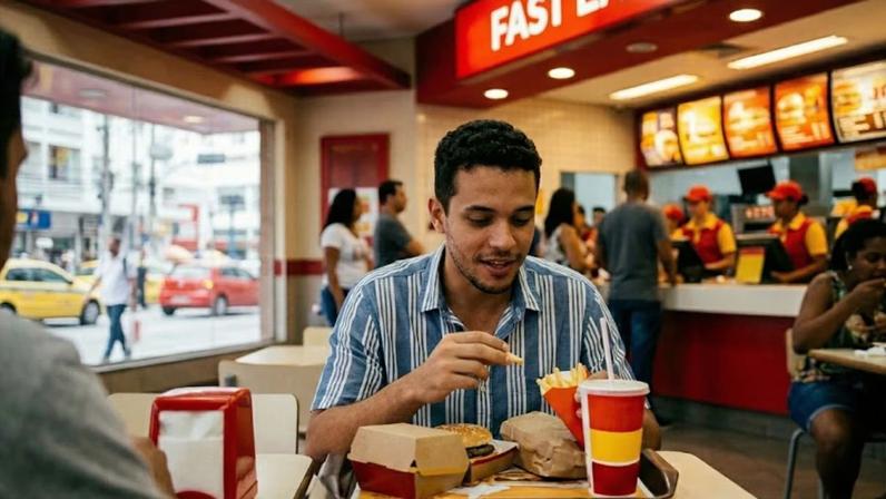 Como as cores vermelho e amarelo influenciam o apetite nas redes de fast-food