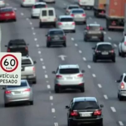 Não dar passagem na faixa esquerda pode multar, mesmo com velocidade da pista