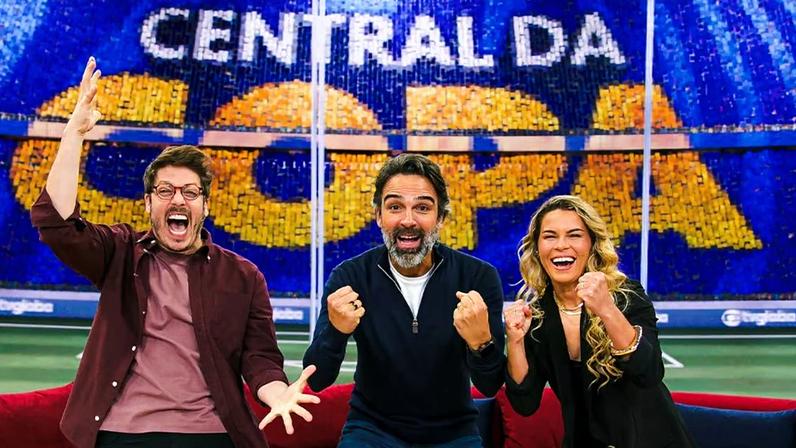Local onde serão transmitidos os programas ‘Central da Copa’, na TV aberta, e ‘Partiu Copa’, do SporTV, conta com painel de 200m² para a produção de realidade aumentada