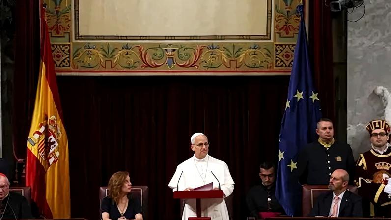 Papa Leão XIV fala no Parlamento Espanhol 8 de junho de 2026