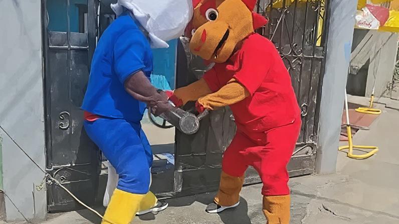 Policiais se fantasiam de mascotes da Copa durante operação Peru