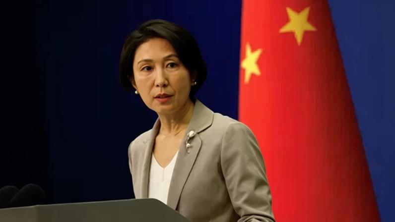 Porta-voz do Ministério das Relações Exteriores da China Mao Ning durante entrevista coletiva em Pequim