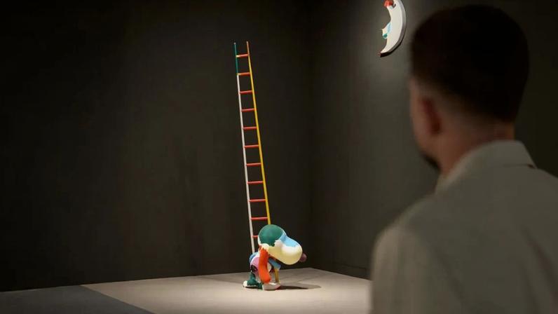 Melhores stands da Art Basel em Basel: Snoopy na escada e dominós de bronze
