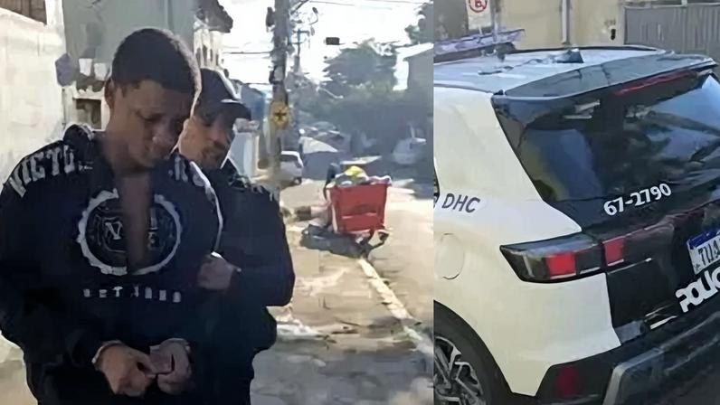 Diogo Paixão Barbosa preso em Madureira, Zona Norte do Rio.