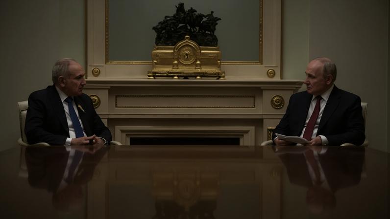 Presidente russo, Vladimir Putin, e o primeiro-ministro armênio, Nikol Pashinyan1º de abril de 2026