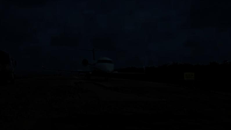 Bombardier Challenger 601: pouso na estrada