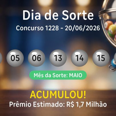 Dia de Sorte: números sorteados no concurso 1228