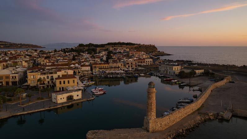 Old lighthouse in the Venetian harbor, Rethymno