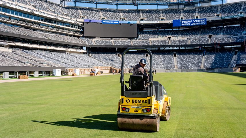 Um novo gramado de grama natural foi instalado no MetLife Stadium para a Copa do Mundo