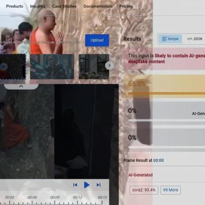 Vídeo de monge escalando rocha sem as mãos é real?