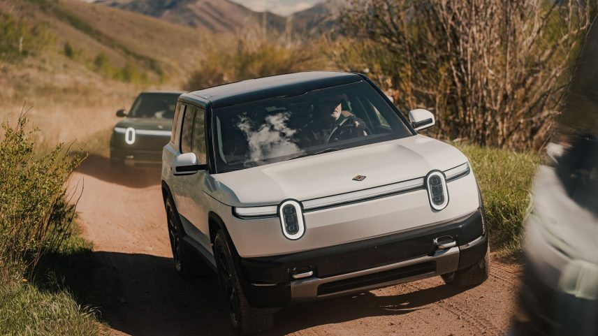 RJ Scaringe, CEO of Rivian Automotive, apparently hoping to be better off-road than an R2.
