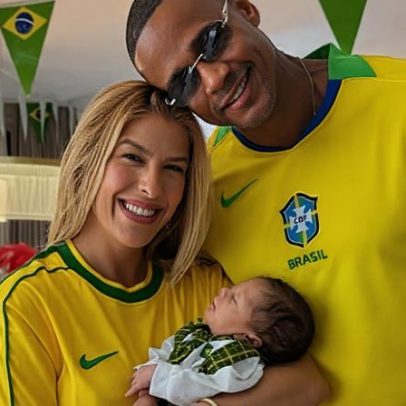 Léo Santana e Lore celebram 1 mês do caçula com festa inusitada