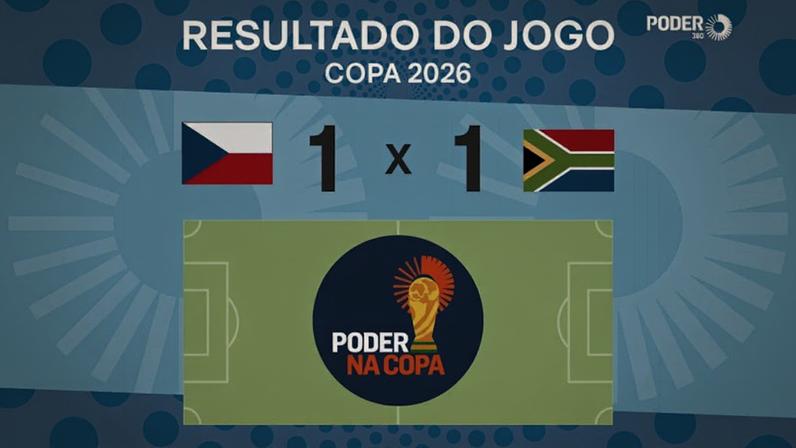 6 minutos com trechos da partida entre as seleções de futebol da República Tcheca e África do Sul, com empate em 1 x 1
