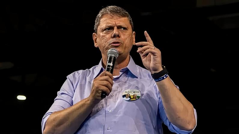 O ex-ministro da Infraestrutura Tarcísio de Freitas tem a sua candidatura ao governo de São Paulo oficializada durante a Convenção Nacional do Republicanos - 30/07/2022
