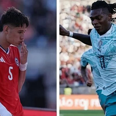Rafael Leão agride zagueiro do Atlético-MG em Portugal x Chile