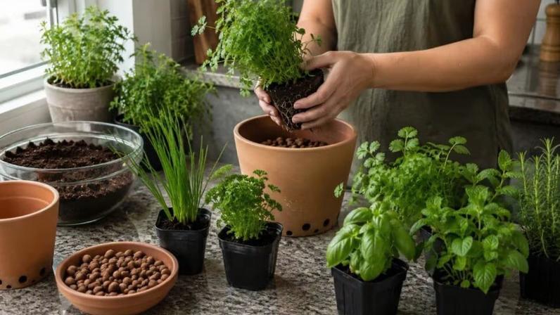 Horta de temperos na cozinha traz autonomia e frescor ao dia a dia