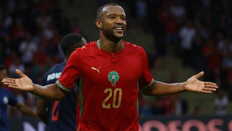 Ayoub El Kaabi fez um dos gols na goleada por 4 a 0 de Marrocos sobre Madagascar. Foto: Abdel Majid Bziouat/AFP