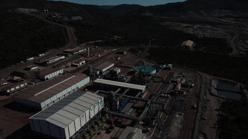 Instalações da mineradora de óxidos de terras raras Serra Verde, em Minaçu (GO)