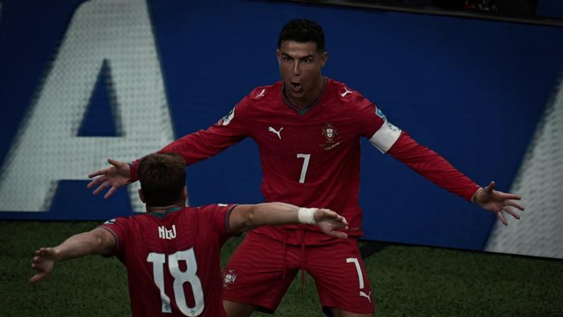 Cristiano Ronaldo comemora gol na Copa do Mundo