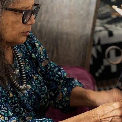 Marilou Schultz une tecelagem Diné e mundos digitais desde os anos 1960