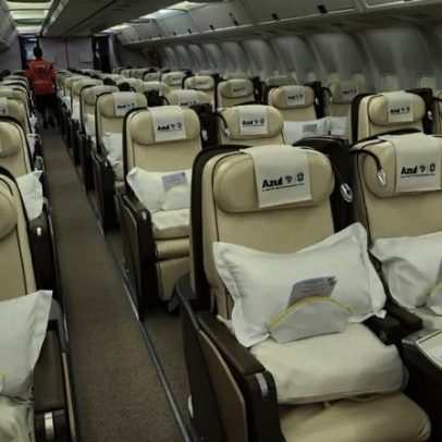 Avião com serviço de bordo luxuoso levará a seleção à Copa