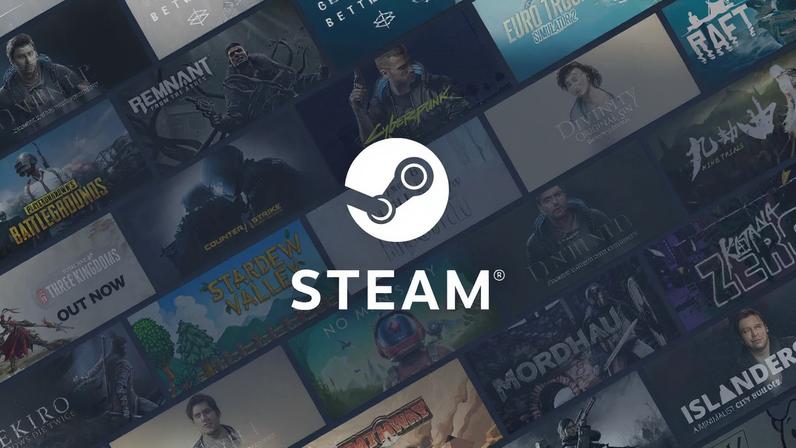 Steam shows games in a library.