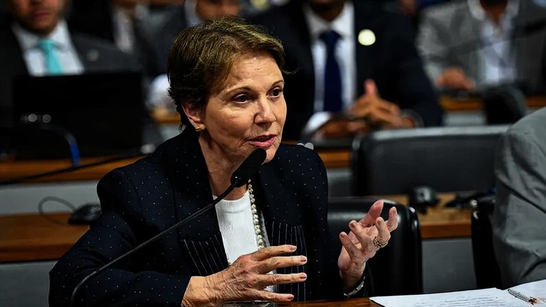 Tereza Cristina durante sessão no Senado. Foto: Geraldo Magela / Agência Senado