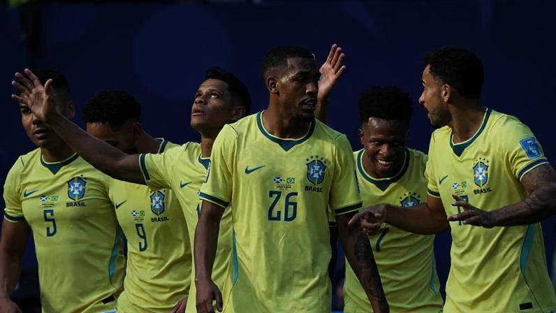 Brasil comemora gol na Copa do Mundo