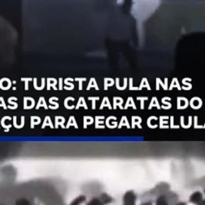 Turista pula na água das Cataratas do Iguaçu em vídeo