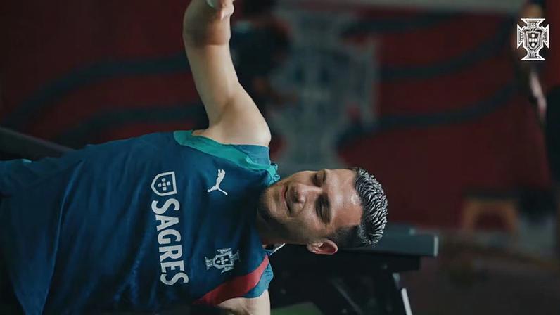 A seleção portuguesa retomou os treinamentos em Miami, com atividades tanto na academia quanto no campo.