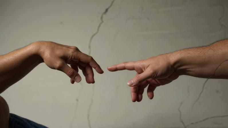 Quando a confiança é corrompida, qualquer passo se torna a possibilidade de um salto para a morte. (Foto: A Criação de Adão/Wikipédia)