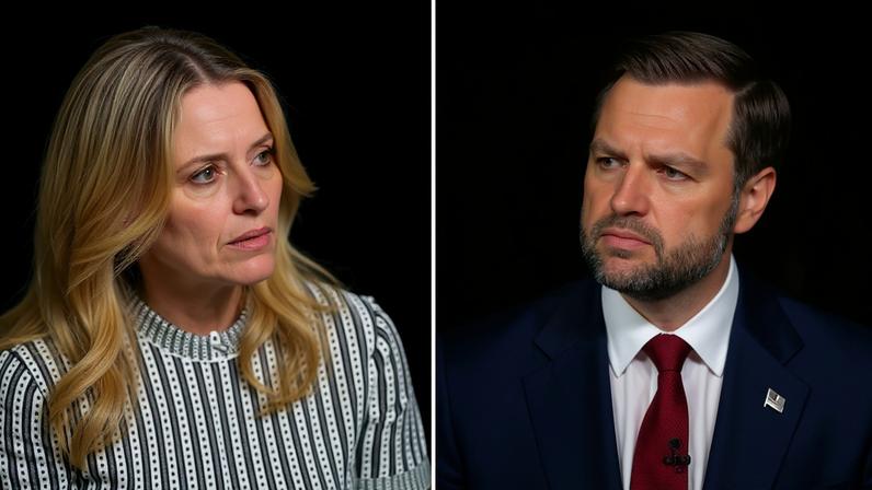 Sara Haines and JD Vance during the interview.