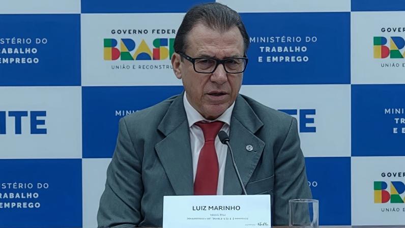 O ministro do Trabalho e Emprego, Luiz Marinho